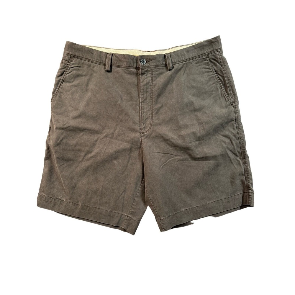 Tommy Bahama Chino Shorts Casual Cotton Tencel Mens 38 Brown